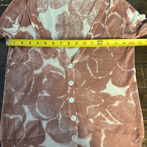 J. Crew Silk & Linen Bold Floral Cardigan Sweater Size Small Coastal Classic - Picture 8 of 11